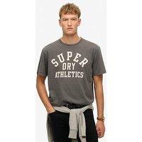 Superdry Athletics Graphic T-Shirt-Dark Grey
