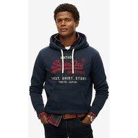Superdry Vintage Logo Heritage Relaxed Hoodie-Navy