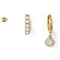 Orelia White Opal Ear Party Made With Swarovski Crystals