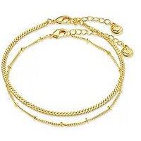 Orelia Satellite And Flat Curb Chain Bracelets