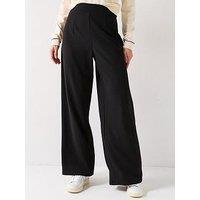 Only Lisa Wide Leg Jersey Pant - Black
