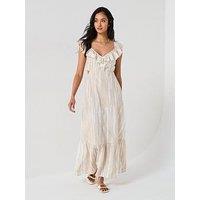 Vero Moda Woven Ankle Drop Hem Dress - Multi