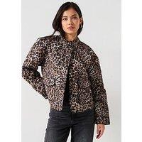 Only Printed Quilted Jacket - Leopard