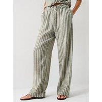 Jdy Wide Leg Stripe Trouser - Green