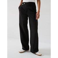 Jdy Tailored Asymmetric Button Trouser - Black