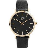 Limit Womens Black Polyurethane Strap With Black Dial Analogue
