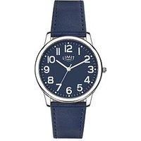 Limit Mens Modern Blue Polyurethane Strap With Blue Dial Analogue Watch