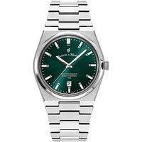 Jacques Du Manoir Swiss-Made Horizon Gents Silver Plated Bracelet Watch