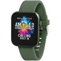 Reflex Active Series 40 Forest Green Silicone Strap Amoled Smart Calling Watch