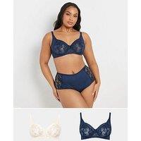 Yours Curve 2 Pack Cotton Padded Bra