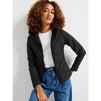 Barbour International Dakota Quilted Sweat Jacket - Black