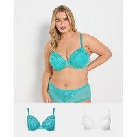Yours Curve 3 Pack Mesh Underwired Bra - Multi
