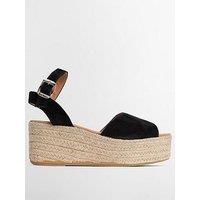Barbour Aspen Espadrille Wedge - Black