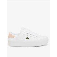 Lacoste Ziane Platform 125 Trainer - White/Pink