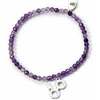 Harry Potter Semi Precious Stone Bracelet With Sterling Silver Lightning Bolt & Glasses Charm