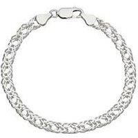 H. Samuel Sterling Silver 7.5 Inch Double Curb Bracelet