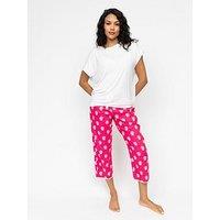 Cyberjammies Kayla White Slouch Jersey Cap Slv Pyjama Top