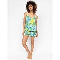 Cyberjammies Paige Light Blue Pineapple Printed Jersey Cami Set
