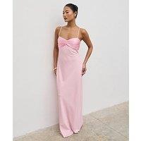 Pretty Lavish Joely Contrast Maxi Dress - Peony - Pink