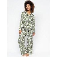Cyberjammies Nancy Sage Green Dog Print L/Slv Pyjama Set