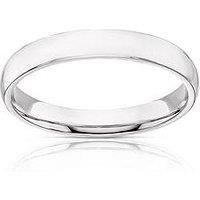 H. Samuel 9Ct White Gold 3Mm Extra Heavy Court Wedding Ring