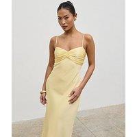 Pretty Lavish Joely Contrast Midaxi Dress - Lemon