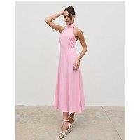 Pretty Lavish Haisley Dropped Waist Midaxi Dress - Peony Pink