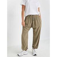 Pixiegirl Petite Seam Detail Cuff Trouser - Brown