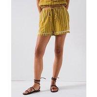 V By Very Stripe Short Co-Ord - Brown