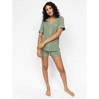 Cyberjammies Lea Sage Green Revere Jersey S/Slv Shorty Set