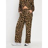 Pixiegirl Petite Wide Leg Trousers - Brown