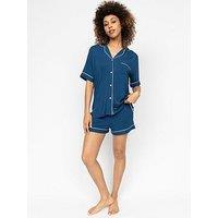 Cyberjammies Harriet Teal Blue Revere Jersey S/Slv Shorty Set