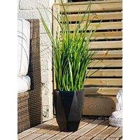 Scottish Everlastings Outdoor 80Cm Artificial Grasses In Black Geo Pot