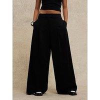 River Island Easy Wide Leg Trouser - Black
