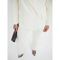 River Island Slim Flare Trouser - Cream