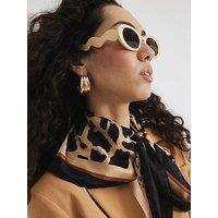 River Island Oval Wavy Slim - Cream