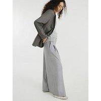 River Island Easy Wide Leg Trousers - Grey