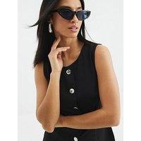 River Island Twist Temple Slim Cateye - Black