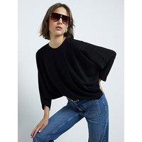 River Island Batwing T-Shirt - Black