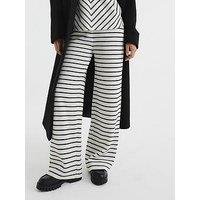 River Island Stripe Textured Trouser - Cream