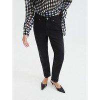 River Island Mom Sculpt Jean - Black