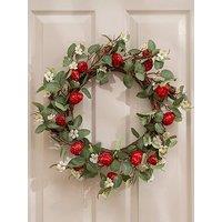 Scottish Everlastings 55Cm Artificial Strawberry Wreath