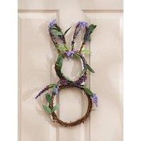 Scottish Everlastings 50 Cm Artificial Purple Bunny Shaped Wreath