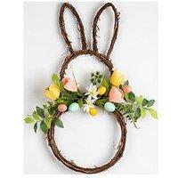 Scottish Everlastings 54Cm Artificial Tulip Bunny Shaped Wreath