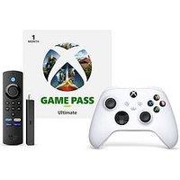 Xbox Series X Xbox Gamepass Ultimate 1-Month Pass + Xbox Wireless Controller White V2 + Fire Tv Stick 4K