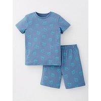 Everyday Boys Palm Print Cotton Shorts Pjs - Blue