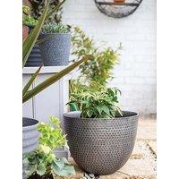 La Hacienda Elements Plant Pot - Gun Metal Grey (38Cm)