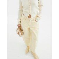 Ri Petite Barrel Jean - Light Yellow