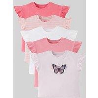 Mini V By Very Girls 5 Pack Butterfly T-Shirts - Multi