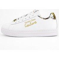 Versace Jeans Couture Baroque Trim Logo Sneakers - White/Gold